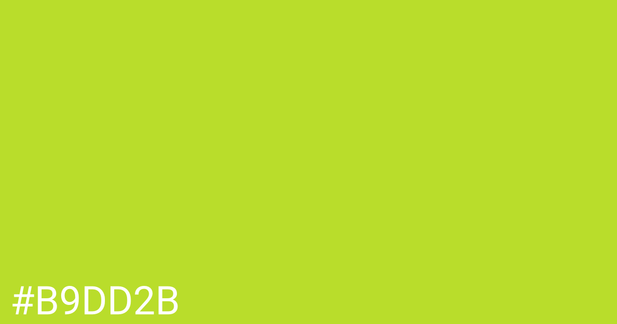 Hex color #b9dd2b graphic