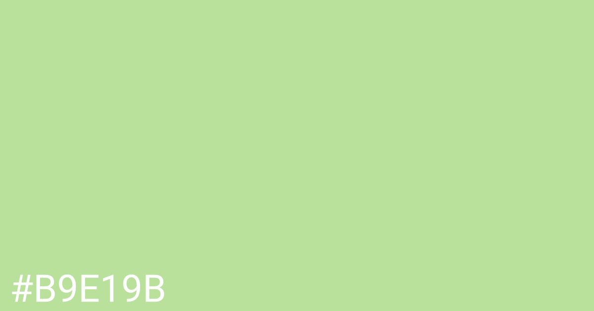 Hex color #b9e19b graphic