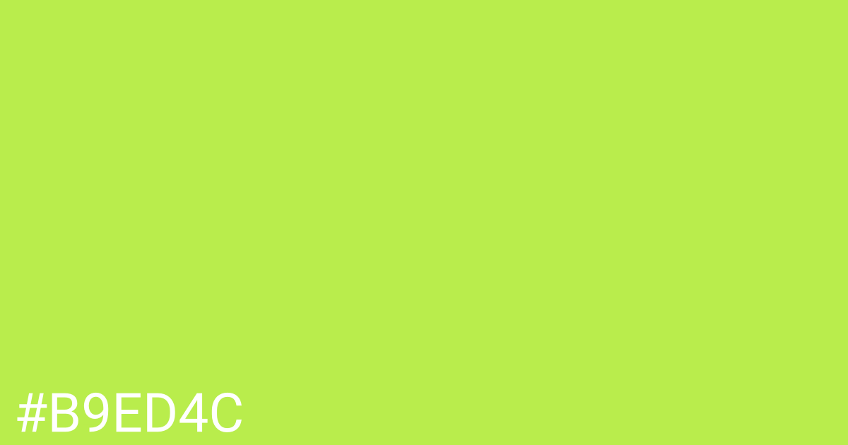 Hex color #b9ed4c graphic