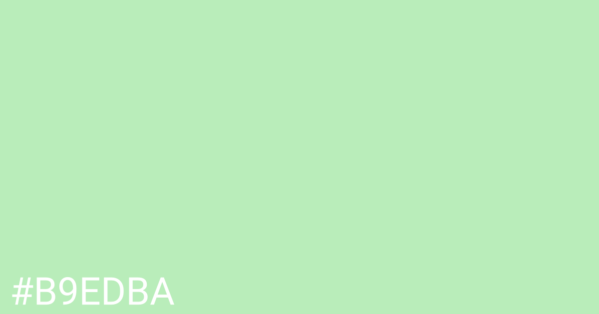 Hex color #b9edba graphic