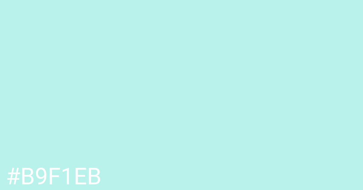 Hex color #b9f1eb graphic