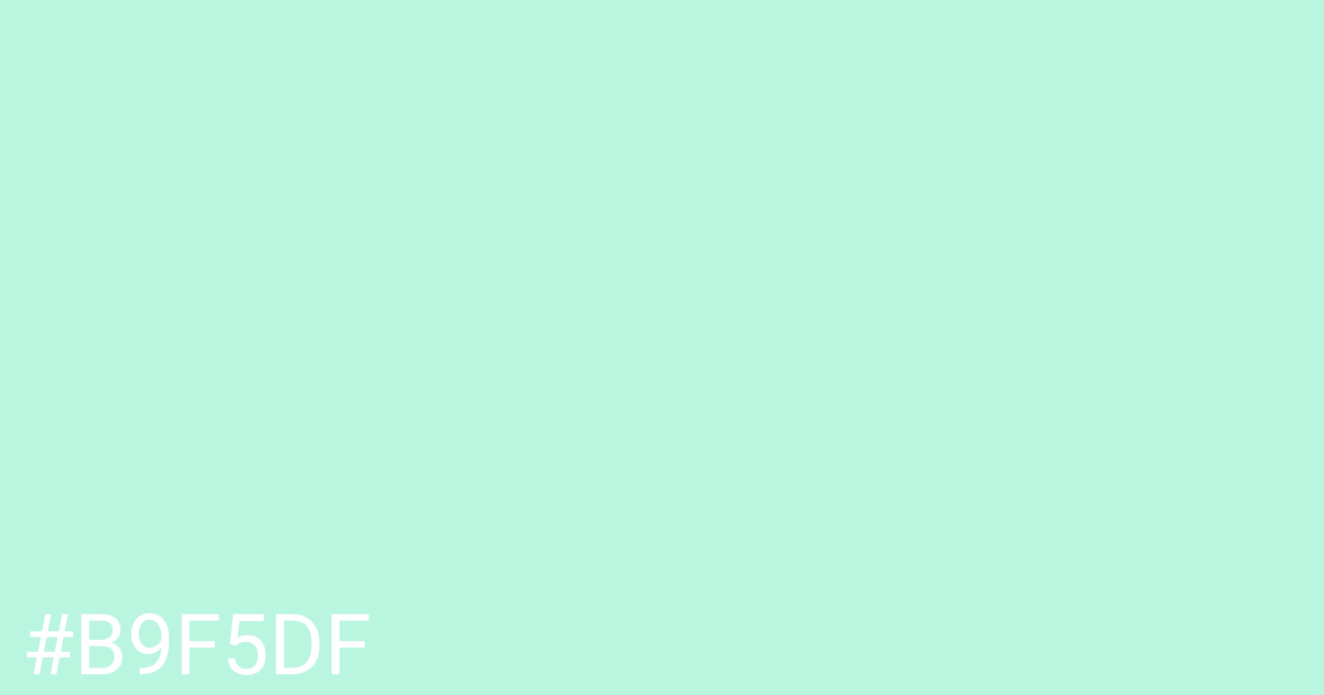 Hex color #b9f5df graphic