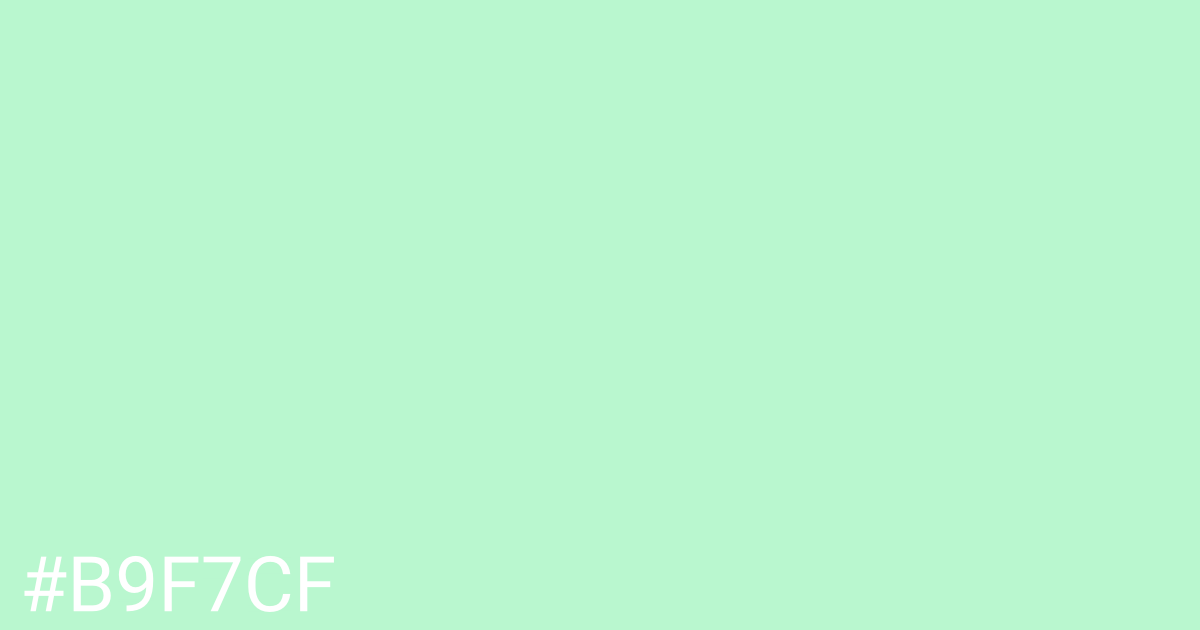 Hex color #b9f7cf graphic