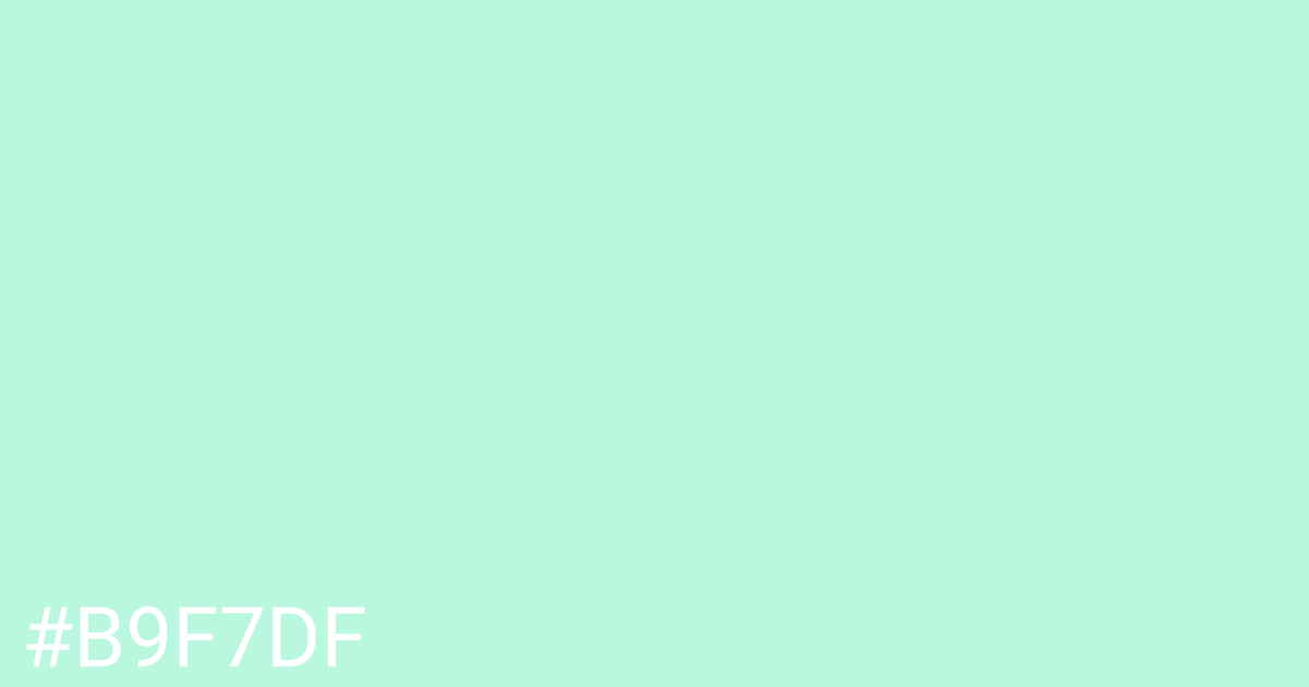 Hex color #b9f7df graphic