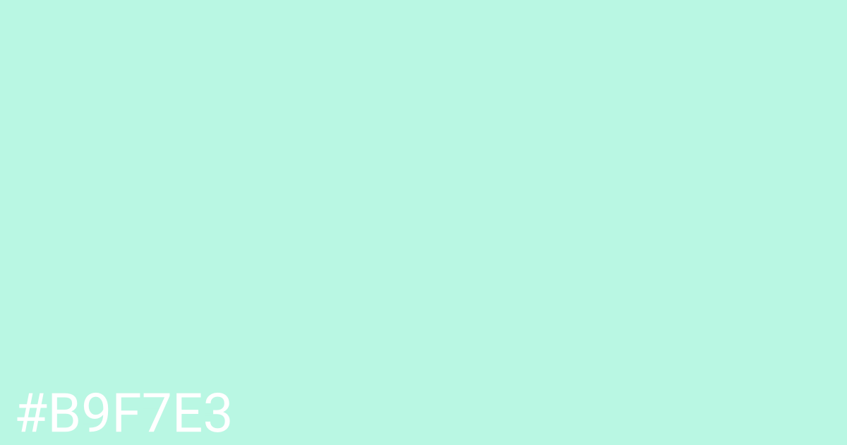 Hex color #b9f7e3 graphic