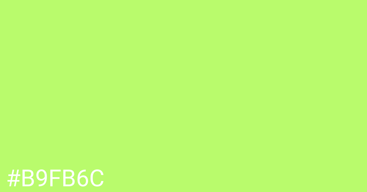 Hex color #b9fb6c graphic