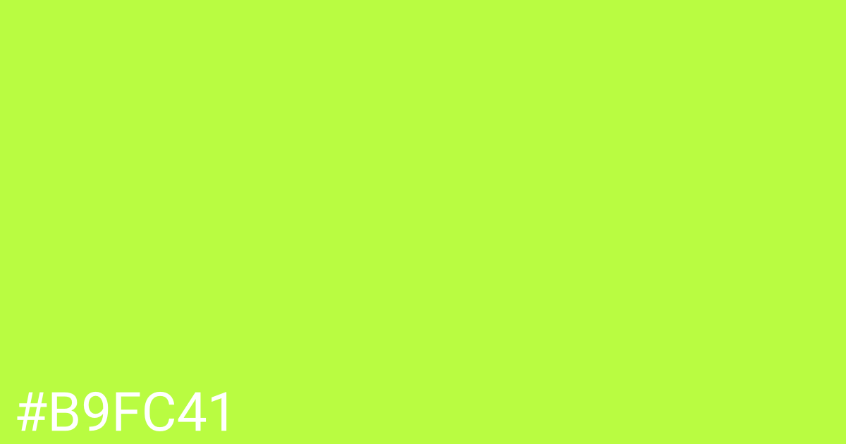 Hex color #b9fc41 graphic