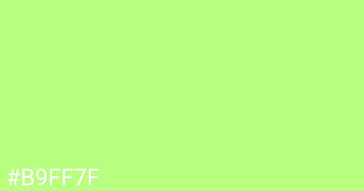 Hex color #b9ff7f graphic