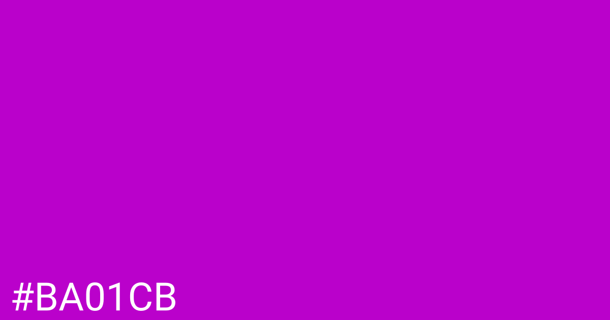 Hex color #ba01cb graphic