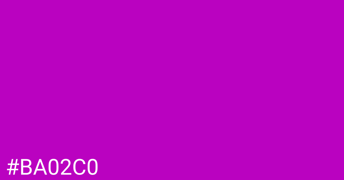 Hex color #ba02c0 graphic