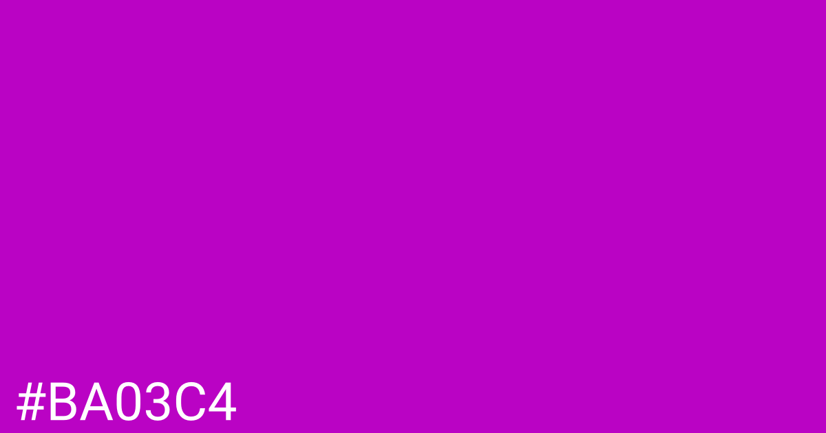 Hex color #ba03c4 graphic