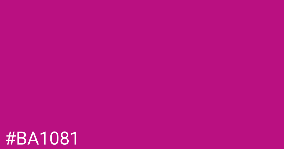 Hex color #ba1081 graphic