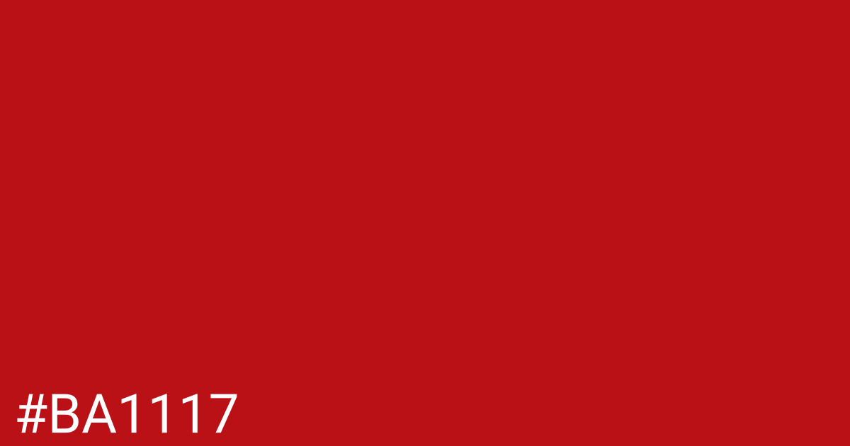 Hex color #ba1117 graphic