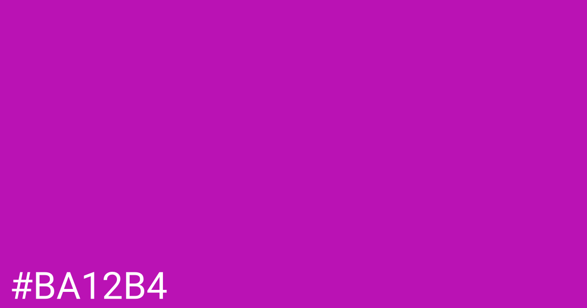 Hex color #ba12b4 graphic