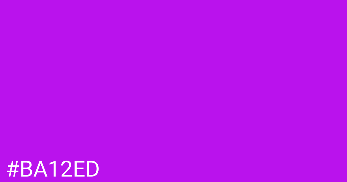 Hex color #ba12ed graphic