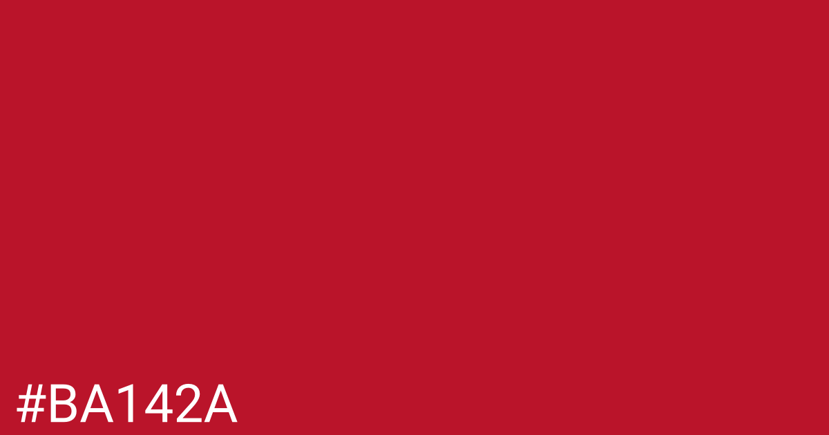 Hex color #ba142a graphic