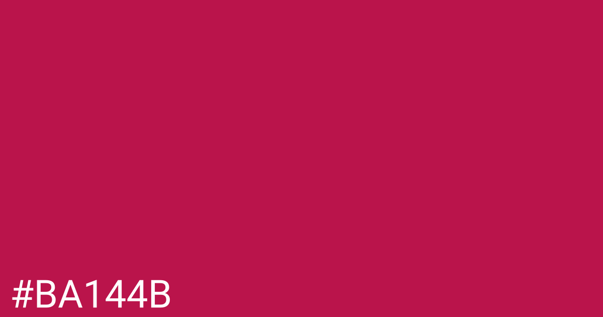 Hex color #ba144b graphic