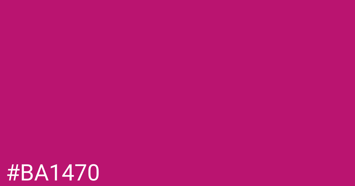 Hex color #ba1470 graphic