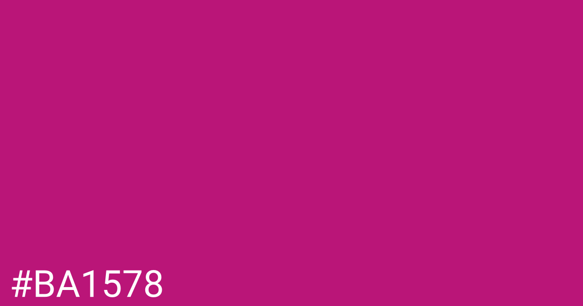 Hex color #ba1578 graphic