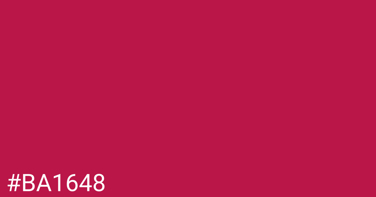 Hex color #ba1648 graphic