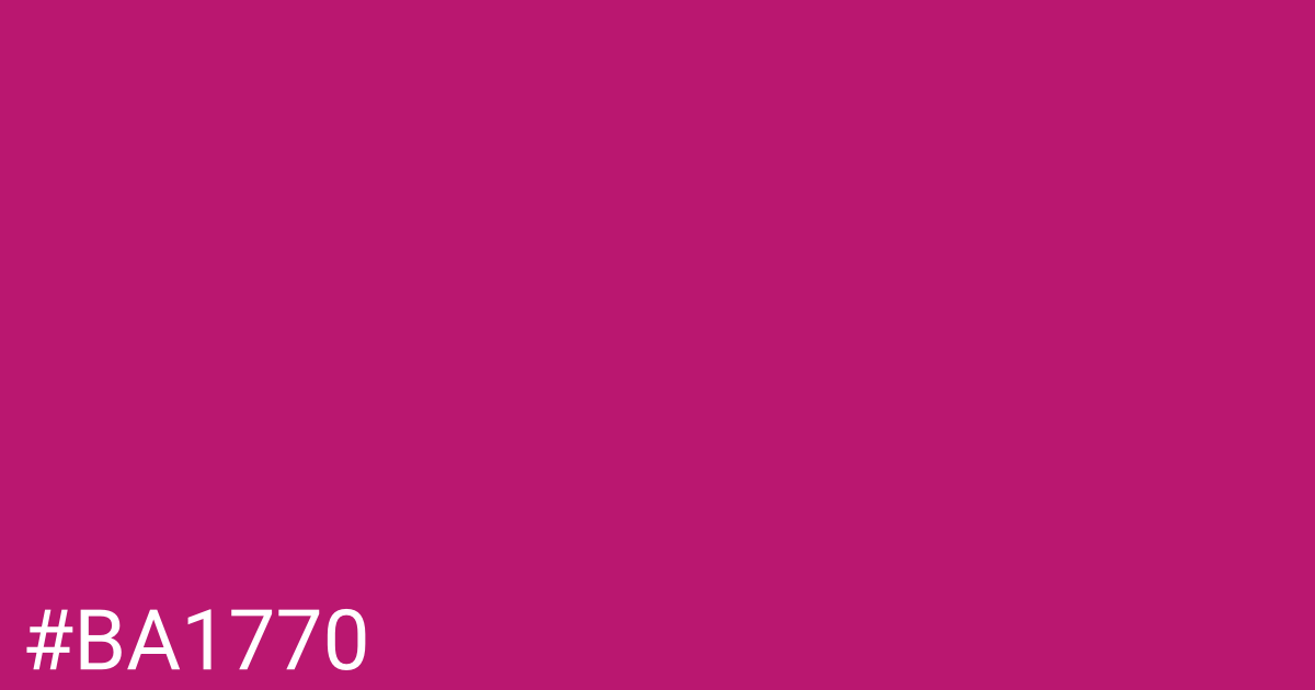 Hex color #ba1770 graphic