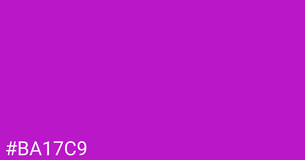 Hex color #ba17c9 graphic