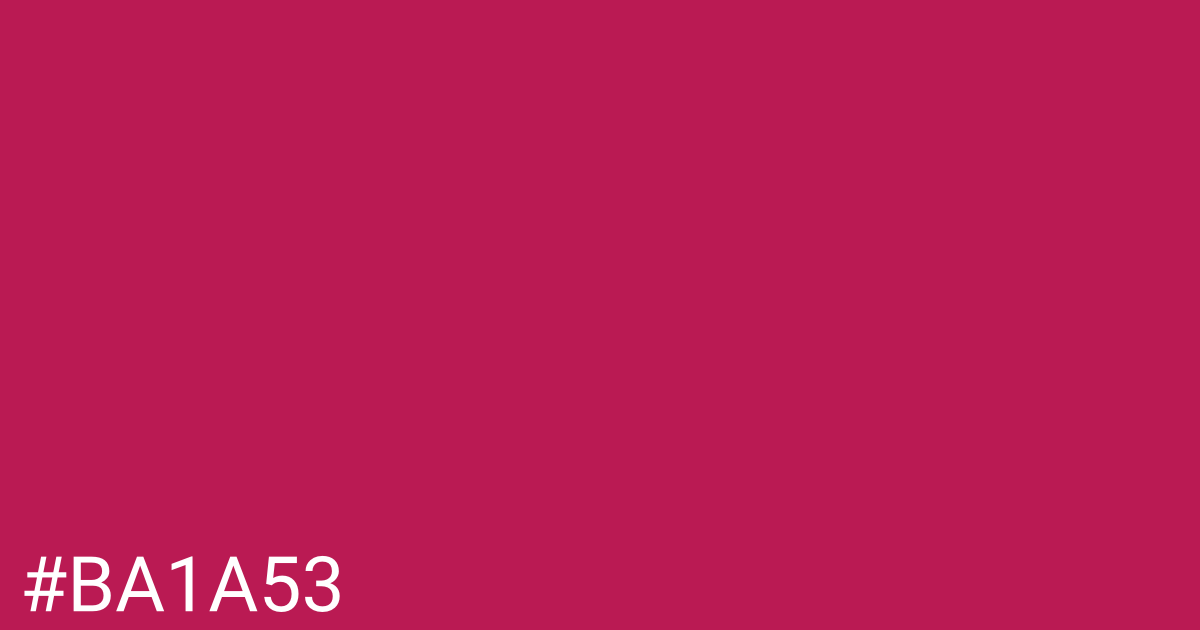 Hex color #ba1a53 graphic