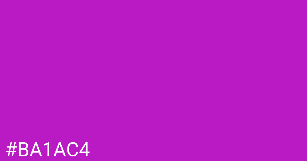 Hex color #ba1ac4 graphic