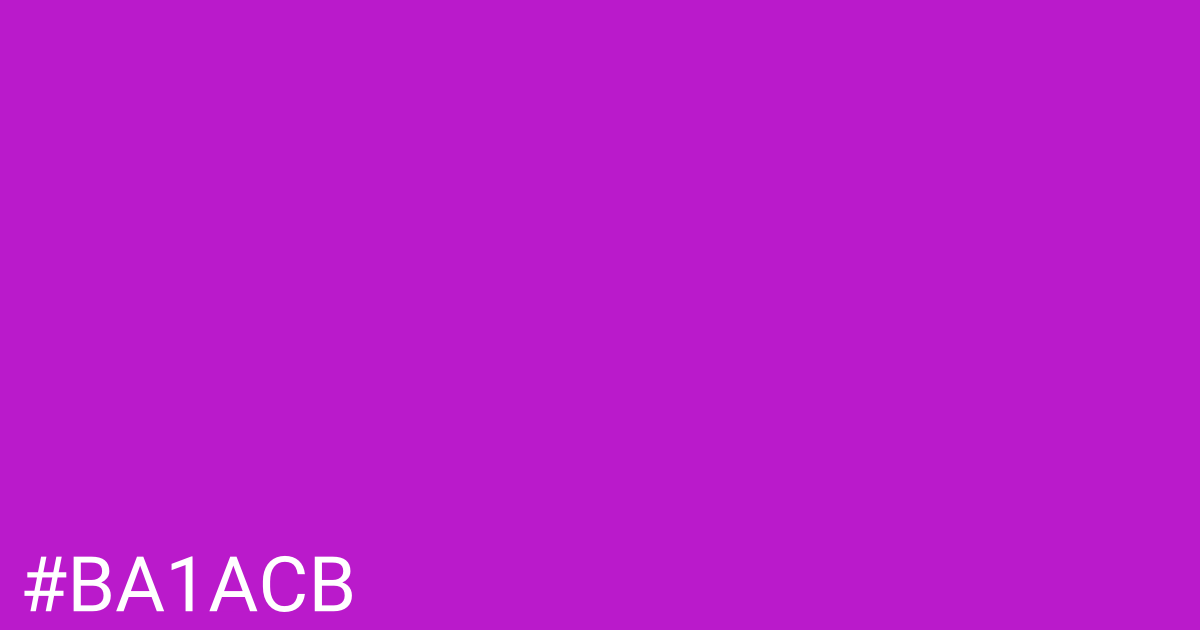 Hex color #ba1acb graphic