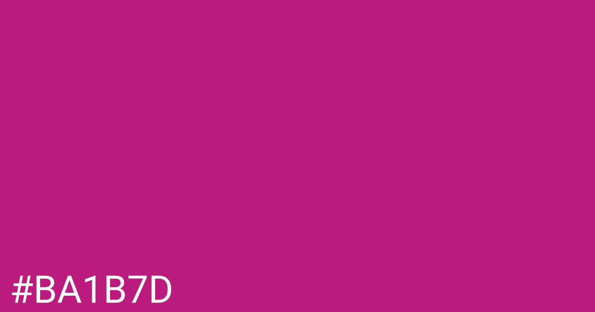 Hex color #ba1b7d graphic