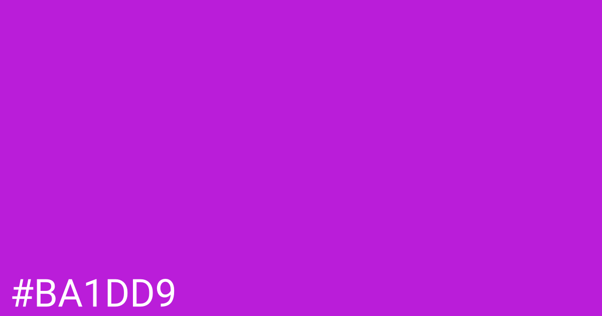 Hex color #ba1dd9 graphic