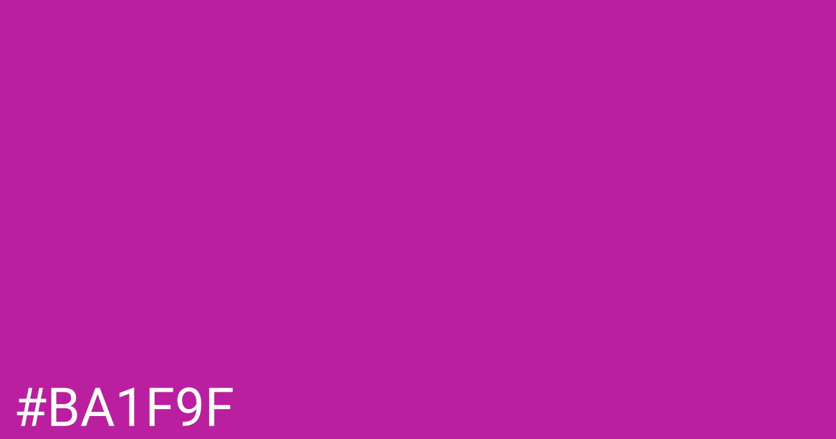 Hex color #ba1f9f graphic