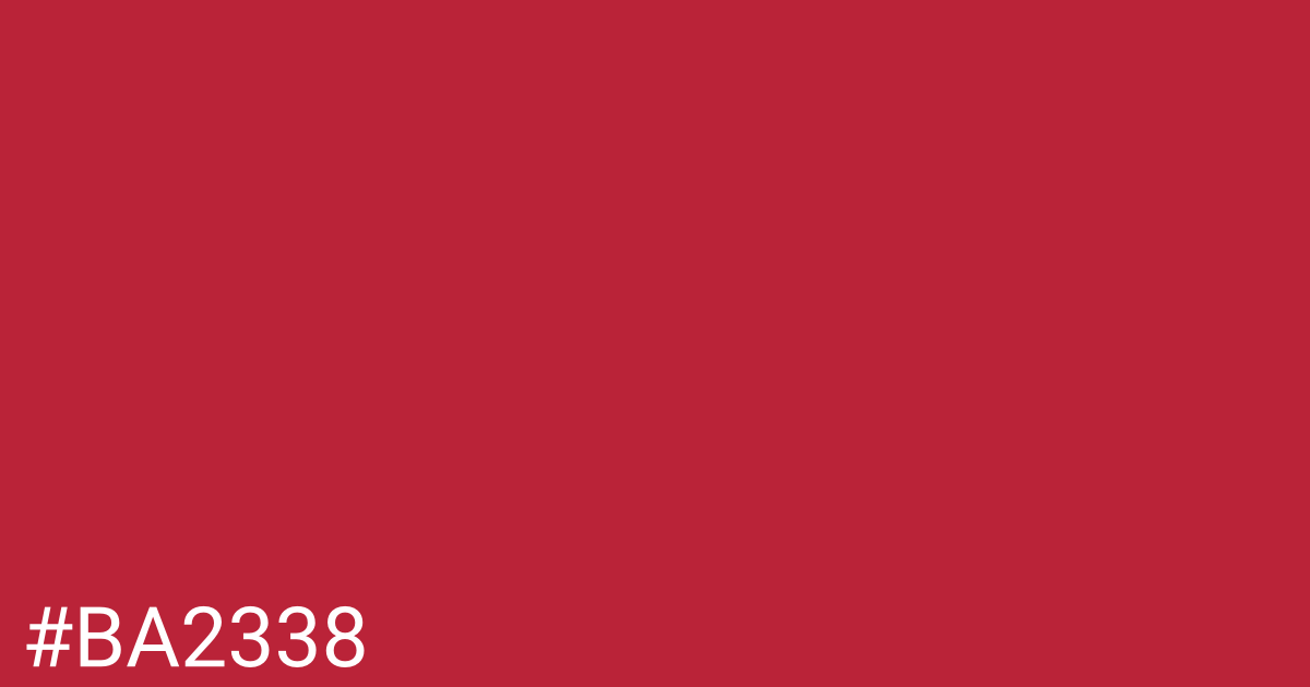 Hex color #ba2338 graphic