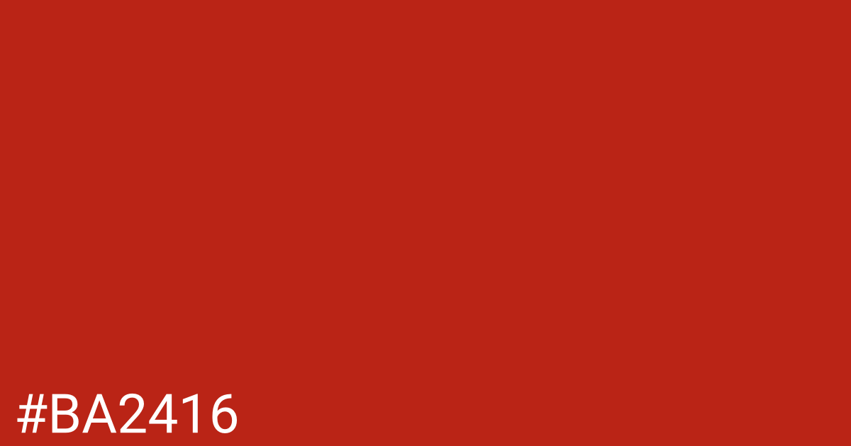 Hex color #ba2416 graphic