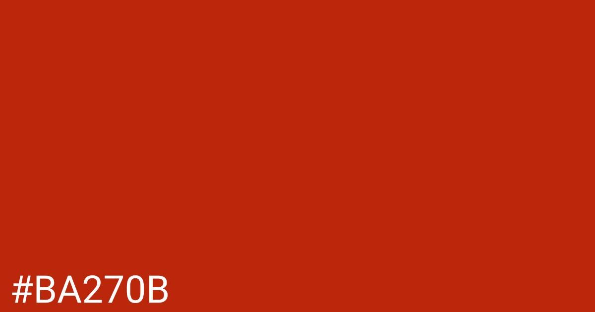 Hex color #ba270b graphic