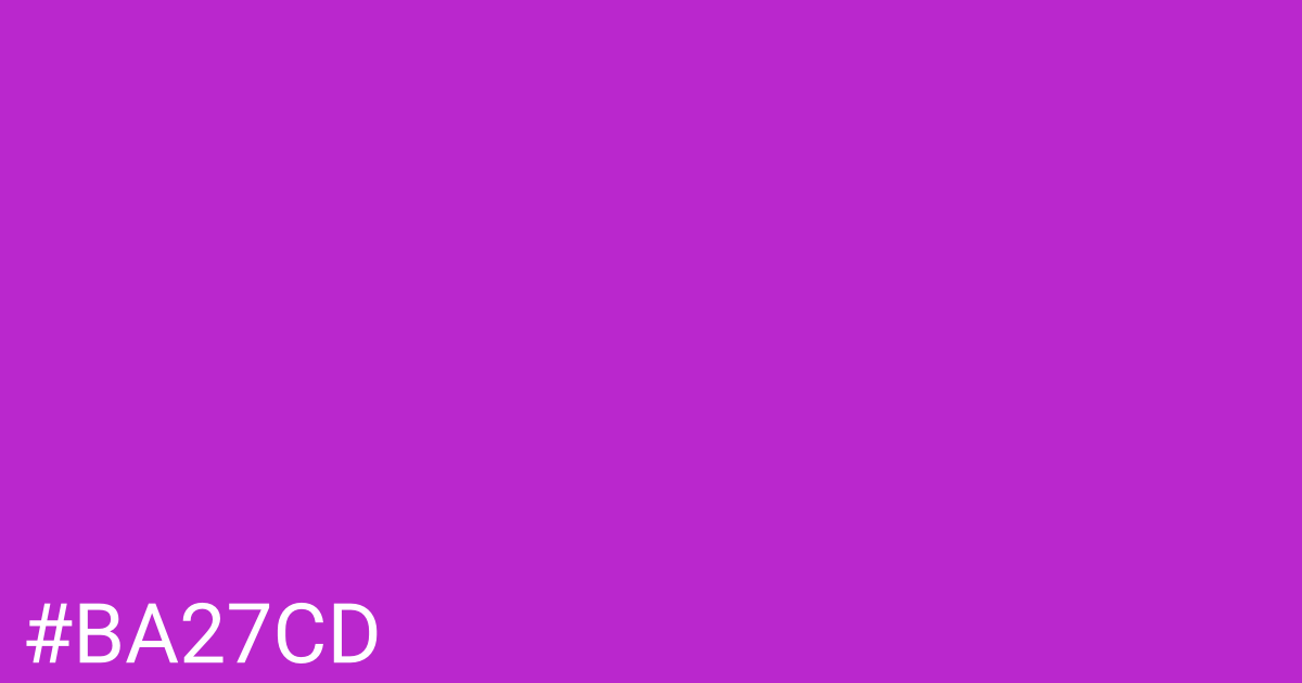 Hex color #ba27cd graphic
