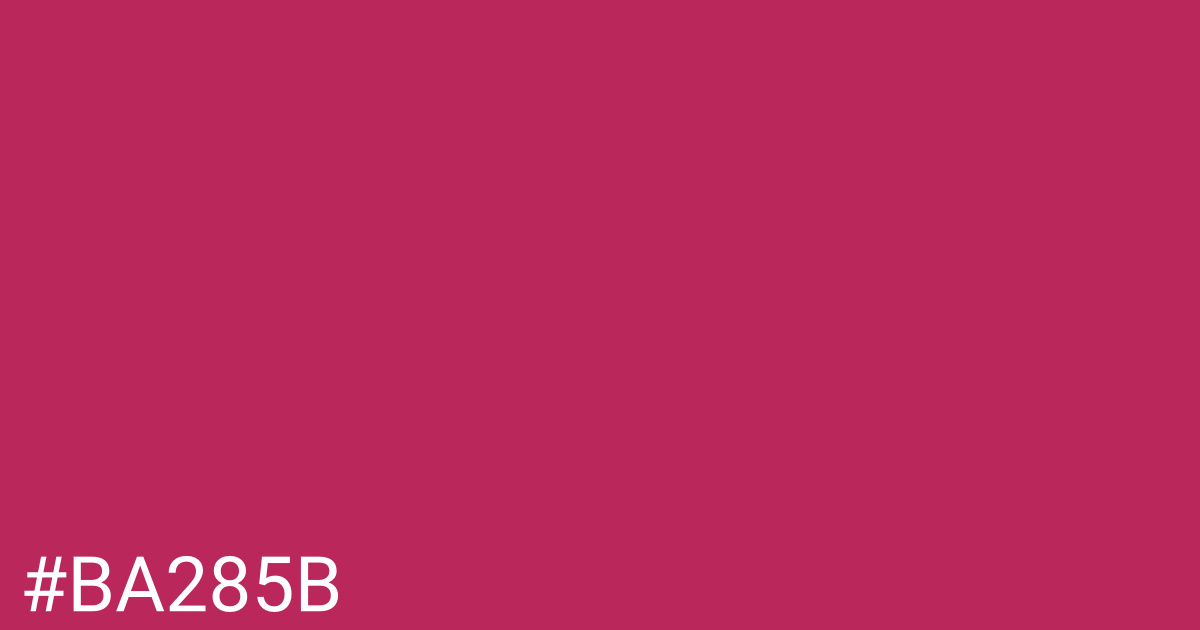 Hex color #ba285b graphic