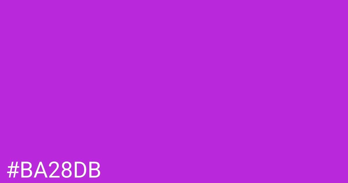 Hex color #ba28db graphic