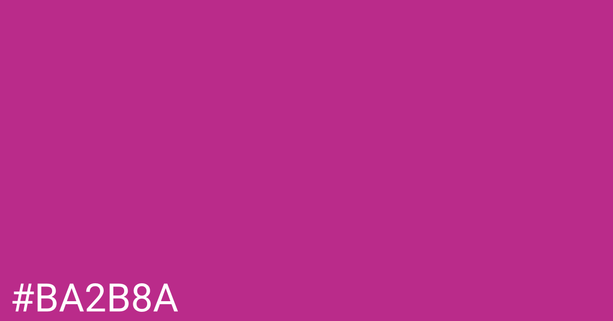 Hex color #ba2b8a graphic