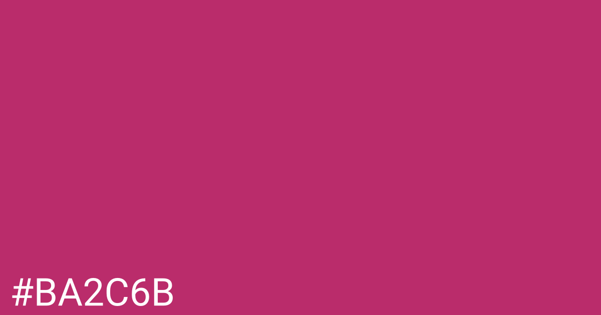 Hex color #ba2c6b graphic