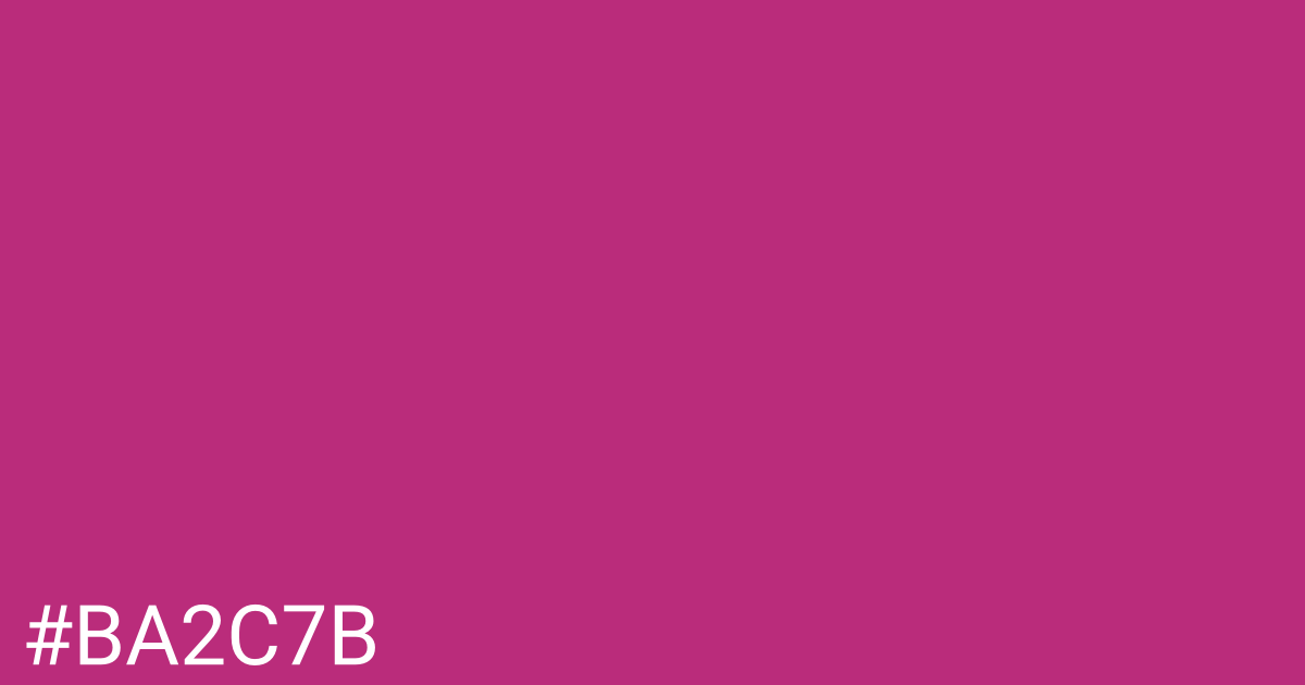 Hex color #ba2c7b graphic