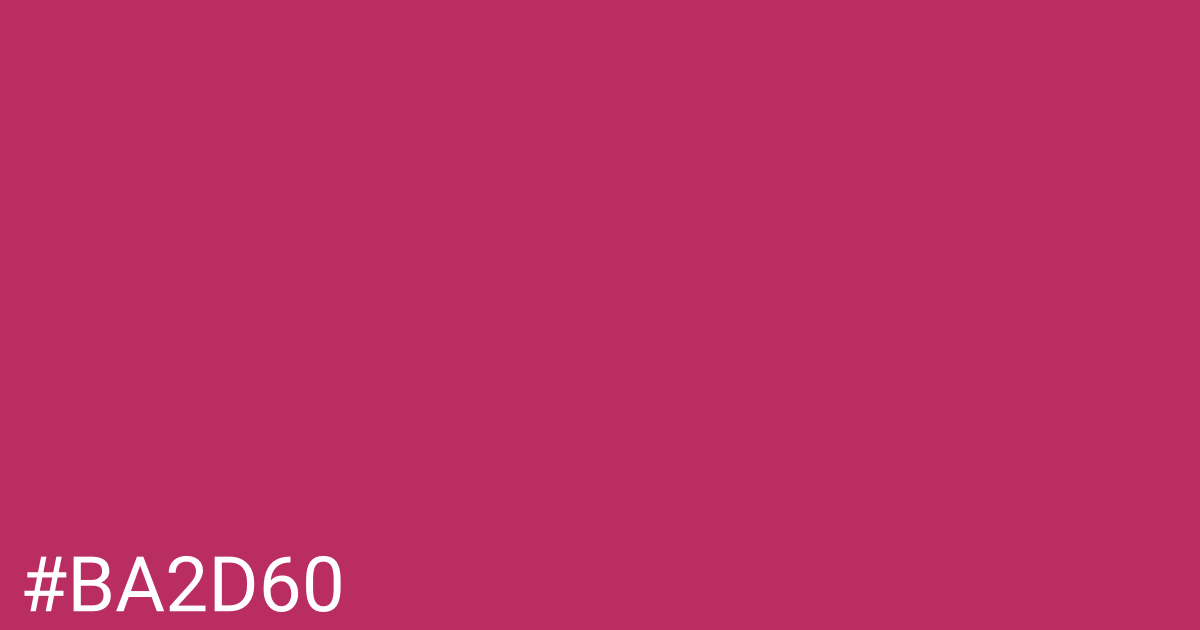 Hex color #ba2d60 graphic