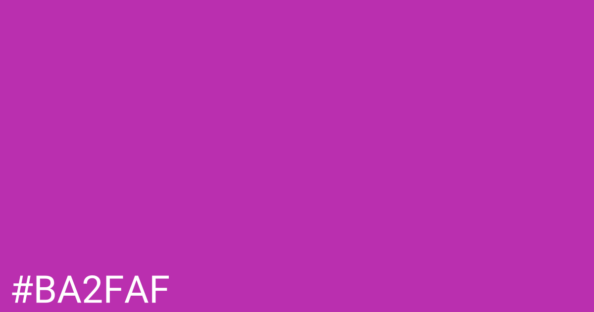 Hex color #ba2faf graphic