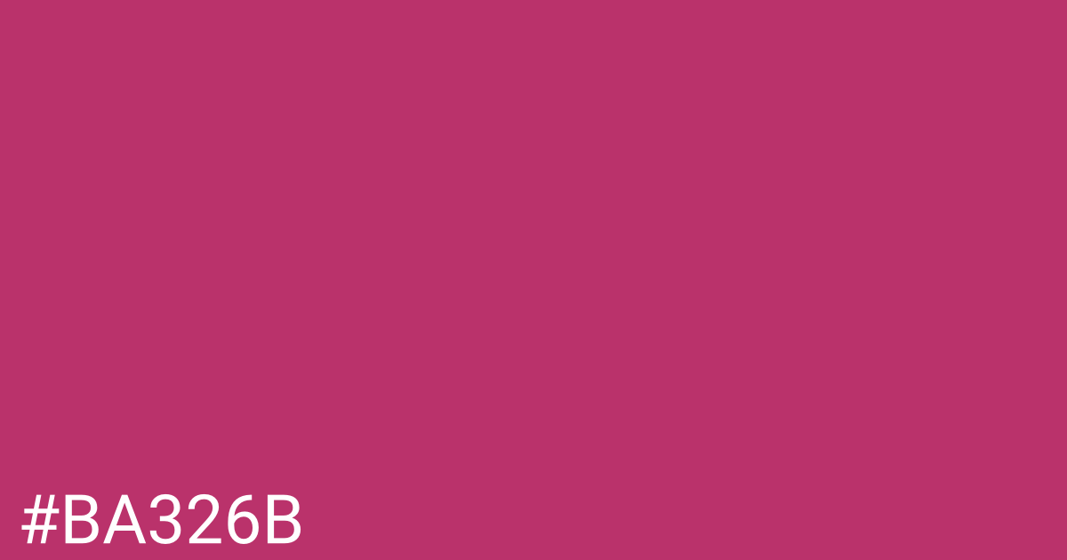 Hex color #ba326b graphic