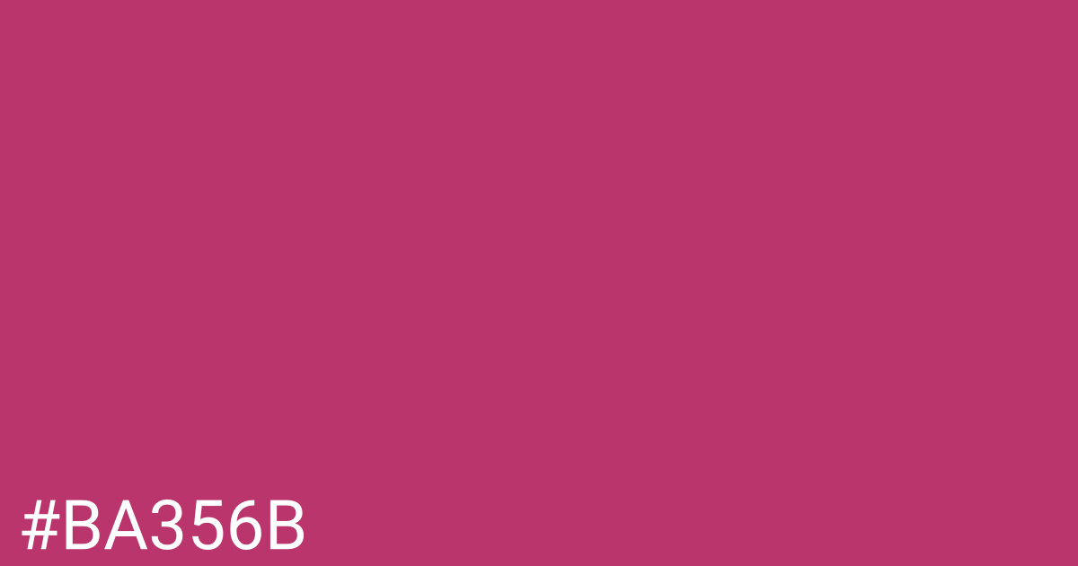 Hex color #ba356b graphic