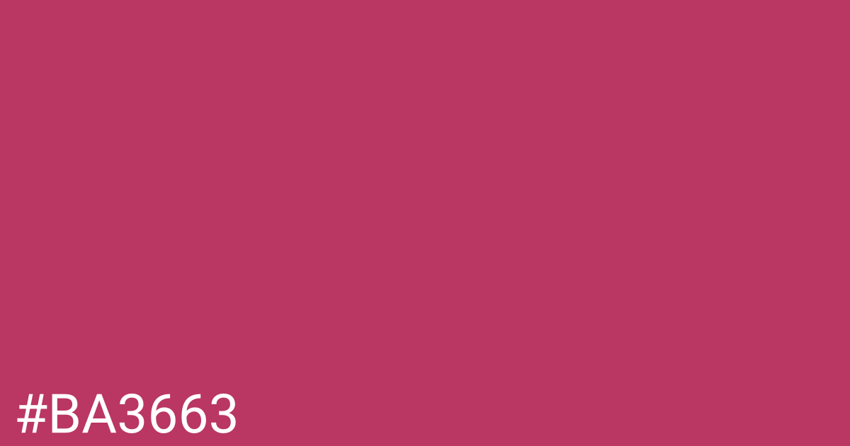Hex color #ba3663 graphic