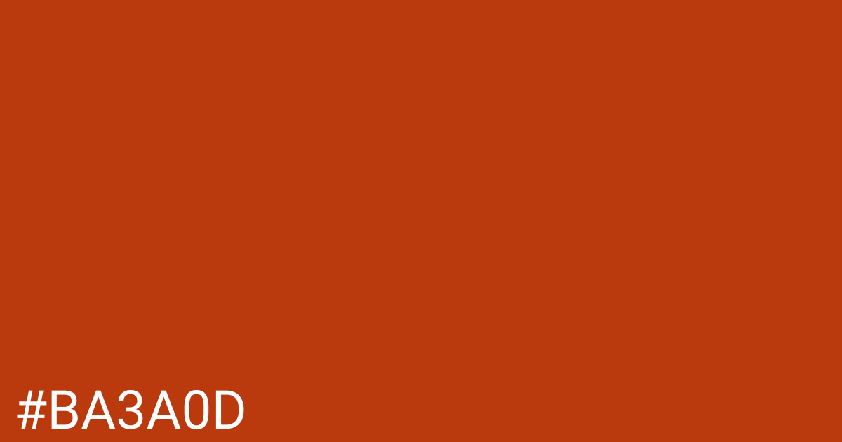 Hex color #ba3a0d graphic