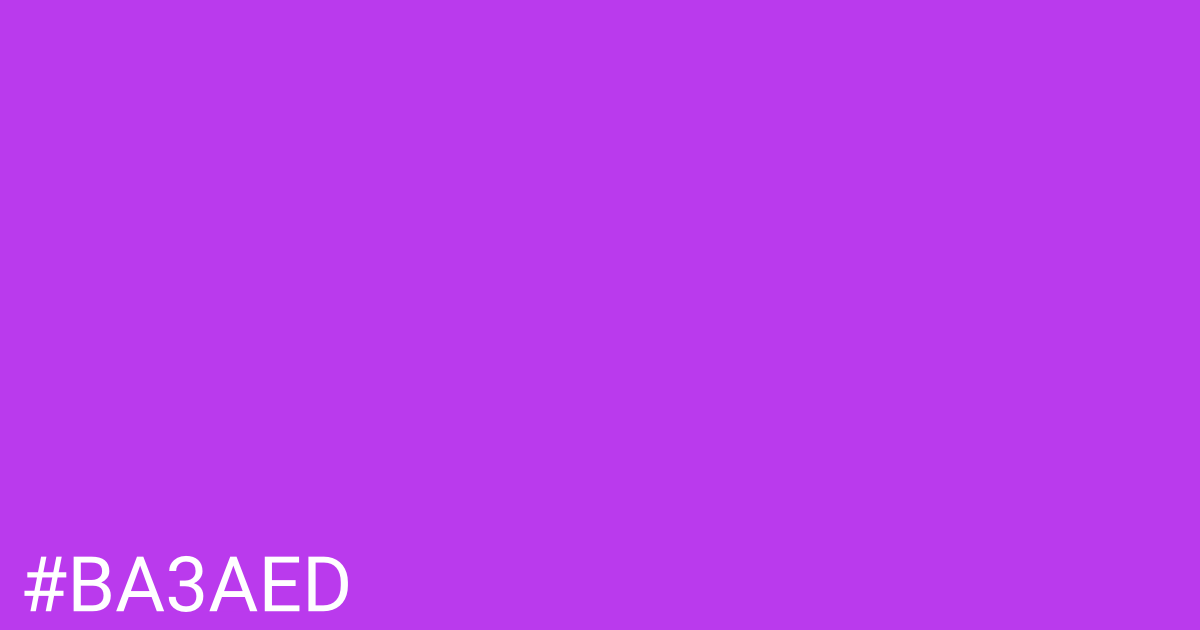 Hex color #ba3aed graphic