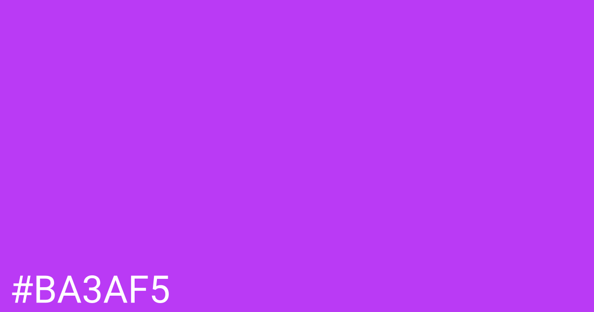 Hex color #ba3af5 graphic
