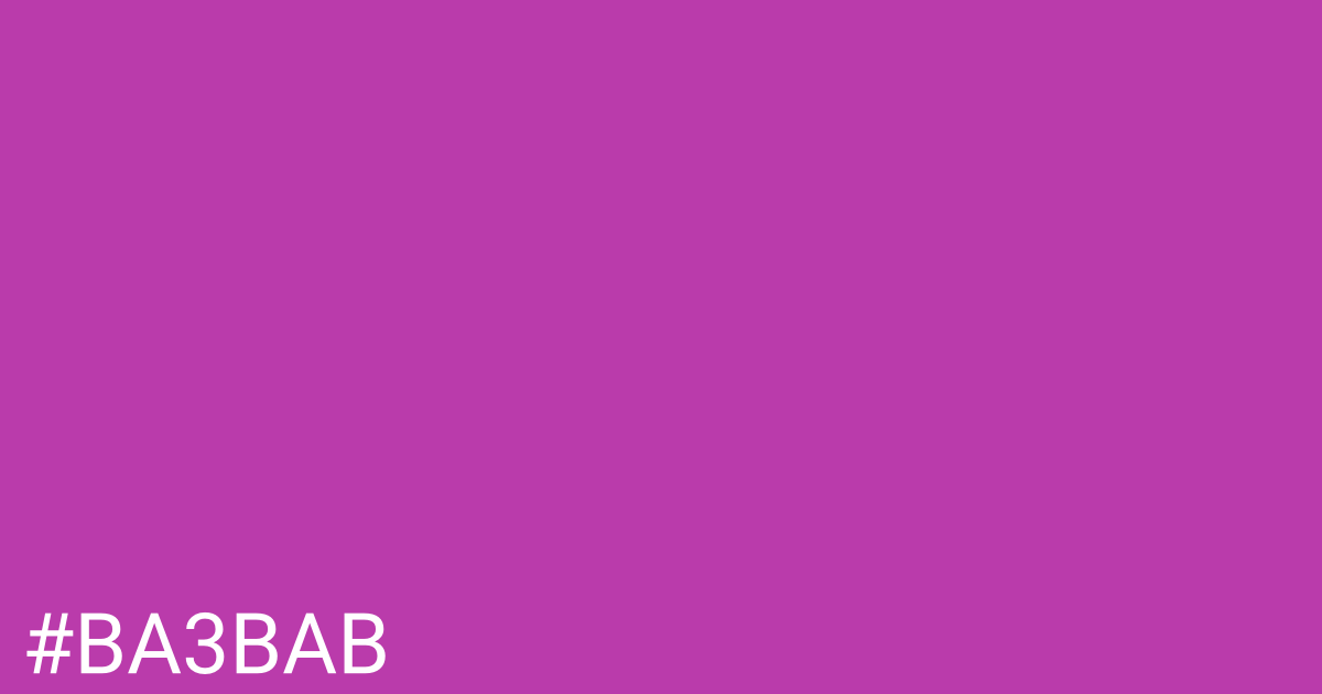 Hex color #ba3bab graphic